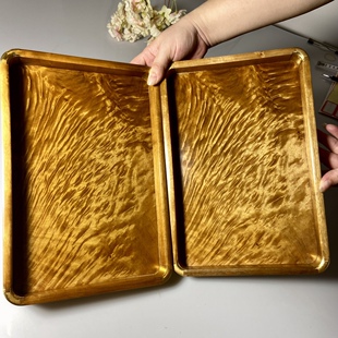 金丝楠木托盘小叶桢楠阴沉木文承盘乌木干泡茶盘实木果盘送礼佳品