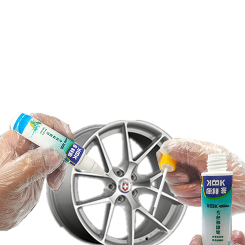 大众蔚揽途锐轮毂喷漆亮银色高档黑色自喷漆剐蹭划痕修复补漆笔