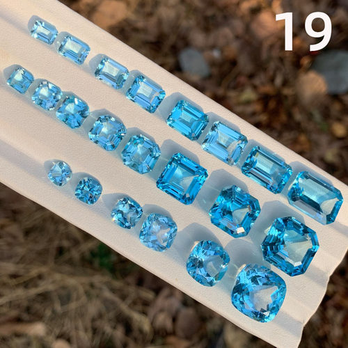 天然托帕石方形可定制镶嵌