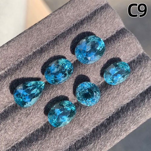 天然磷灰石裸石帕拉伊巴色