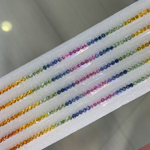 蓝宝石彩虹条公主方满火渐变