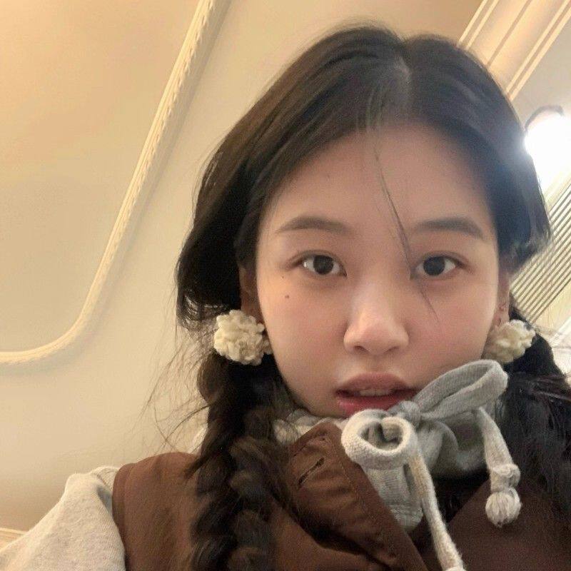 软软绵羊/冬日白色毛绒球球耳环丨温柔耳钉女秋冬手工小绵羊耳饰