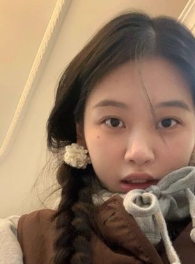 软软绵羊/冬日白色毛绒球球耳环丨温柔耳钉女秋冬手工小绵羊耳饰