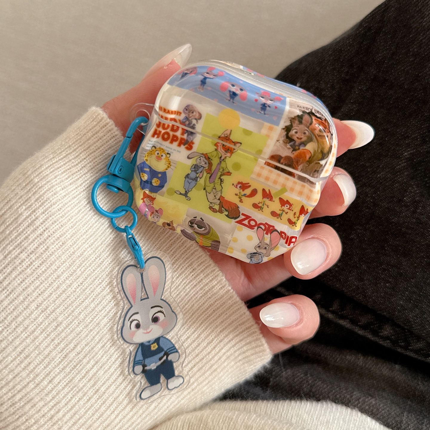 趣味可爱朱迪尼克插画airpods4保护套适用苹果pro2二代耳机壳无线蓝牙airpod pro3耳机盒1代