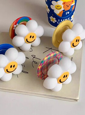 韩国权志龙GD菊花笑脸适用手机壳MagSaf磁吸气囊支架可伸缩强力吸