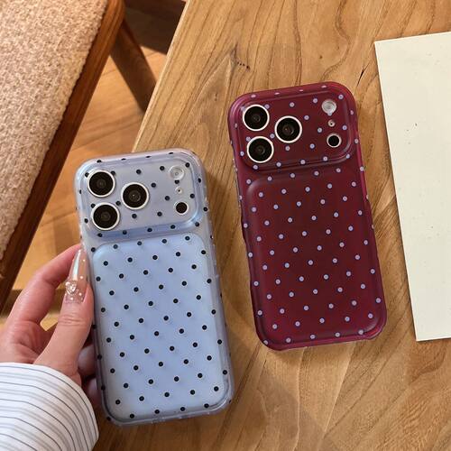 时尚简约勃艮第红适用苹果18promax手机壳iphone17pro新款鼓包16pro冰川蓝色15pro超好看独特全包防摔保护套