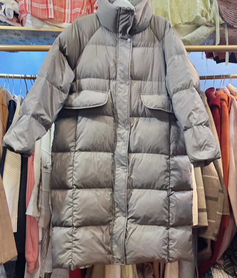 韩版羽绒服过膝白鹅绒外套