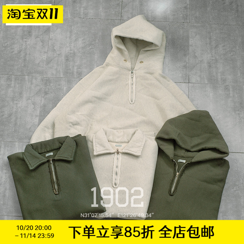 现货A.PRESSE25SS半拉链帽衫