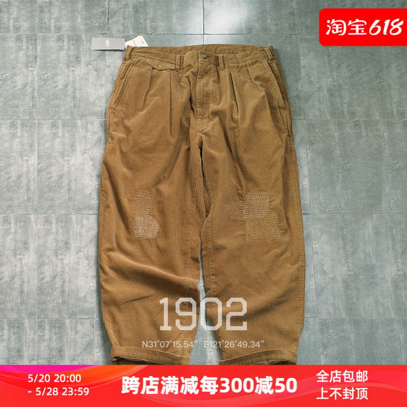 现货 BEAMS SSZ REPAIR CORD PANTS 补丁破坏灯芯绒日系休闲长裤 男装 休闲裤 原图主图