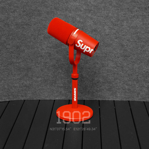 现货 Supreme Shure MV7+ 联名款 专业主播直播录音配音 麦克风
