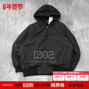 现货 COMOLI 25AW COTTON NYLON ZIP PARKA 尼龙混纺拉链夹克外套