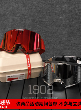 现货 Supreme 25FW 100% NORG Goggles 联名款 防雾护目镜 滑雪镜