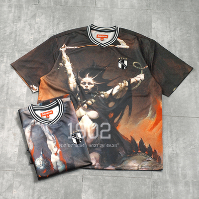 现货Supreme24Fw联名款短袖球衣