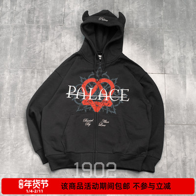 PALACE25FW乐队联名款拉链卫衣