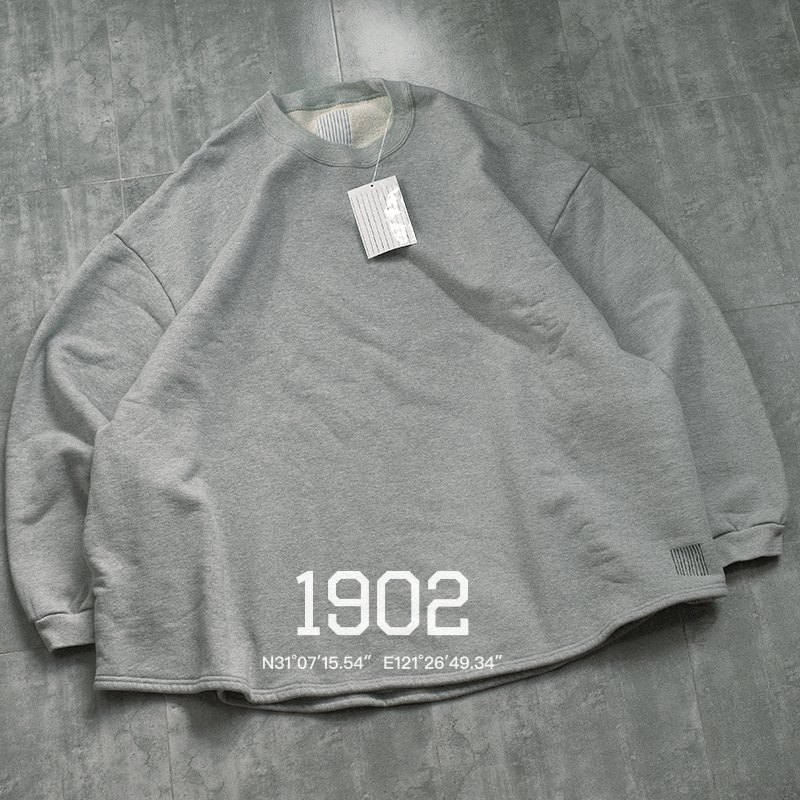 现货SFC22aw廓形圆领卫衣