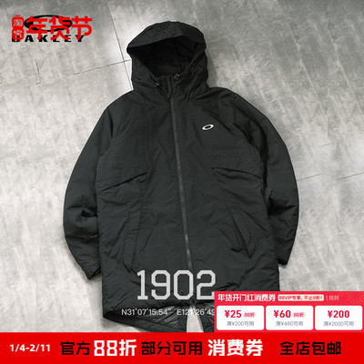 现货OAKLEY连帽夹克保暖棉服