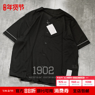 折扣 SFC 23SS BASEBALL SHIRT日本制宽松网眼廓形球衣棒球衫短袖