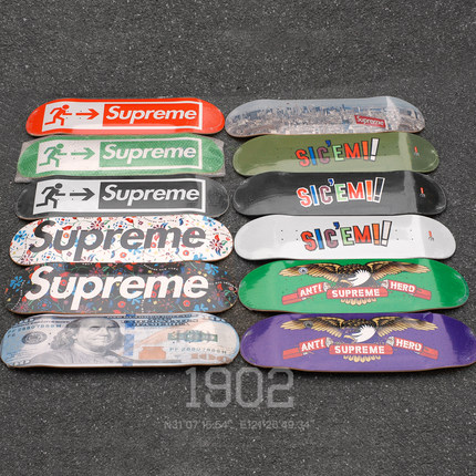 现货 Supreme Skateboard 历年联名款套装合集 滑板 板面 双翘板