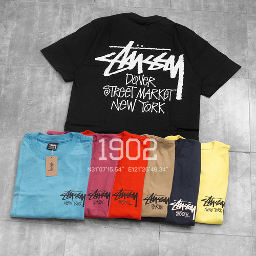 现货Stussy城市限定短袖T恤