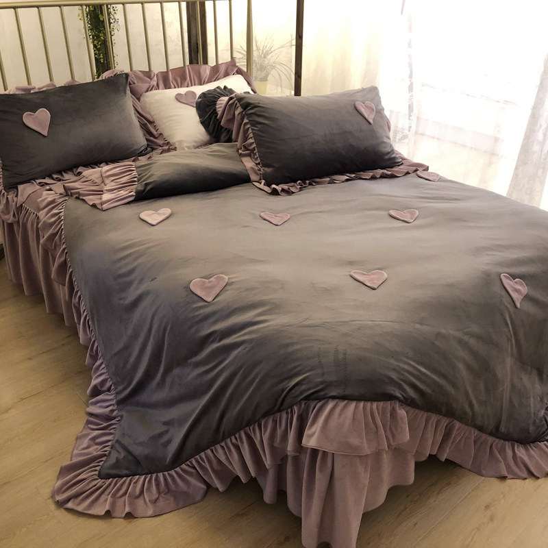 冬季加厚天鹅绒床上四件套短毛珊瑚绒韩式被套宝宝法兰加绒床裙,床上用品,床品套件/四件套/多件套,淘宝优惠券,粉丝福利购,淘宝优惠卷