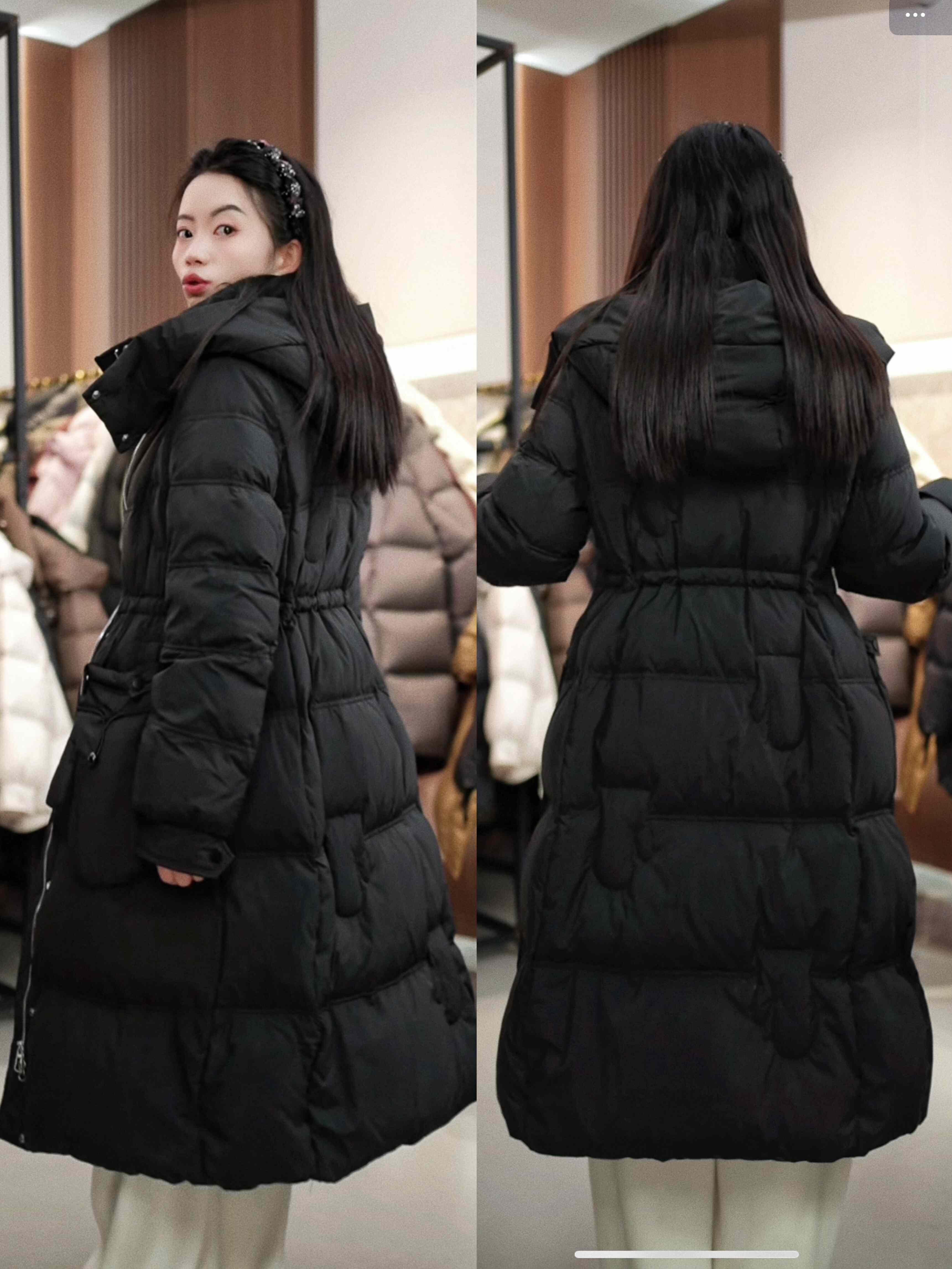手套款修身NZ定制2025新款羽绒服女中长款过膝加厚保暖白鹅绒外套