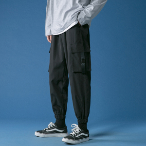 备大货主推！秋冬新品宽松休闲裤口袋工装裤中性男女NB203P55图片