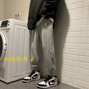 现货主推加绒卫裤！中性ins个性休闲运动裤男九分NB403加绒图片