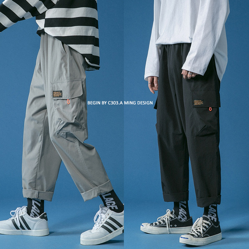 C303-NB208P45数据超牛2021秋装主推宽松男女中性工装裤图片