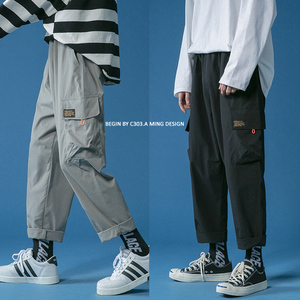 C303-NB208P45数据超牛2021秋装主推宽松男女中性工装裤图片
