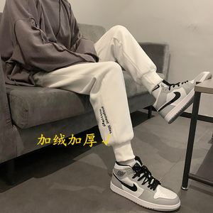 现货主推加绒卫裤！中性ins个性休闲运动裤男九分NB403加绒图片