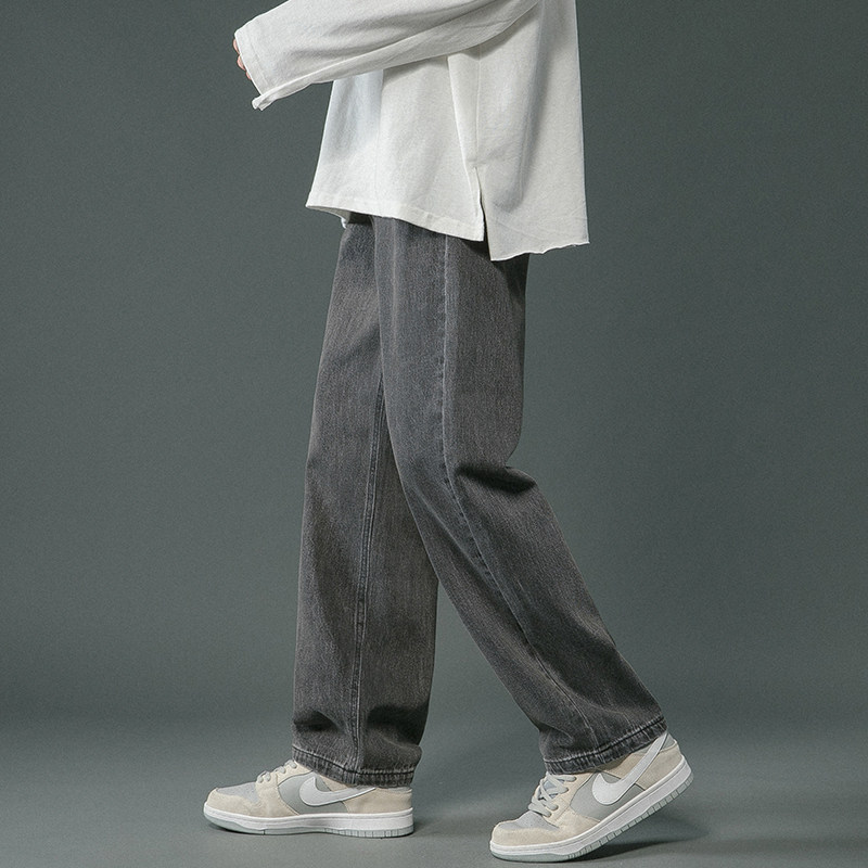 爆款转化高！初秋新品宽松直筒牛仔裤拖地裤NB601P45,男装牛仔裤,电商C303
