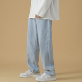 现货1万件已爆8色主推拖地裤!男女中性宽松直筒牛仔长裤NB628P45，男装休闲裤，电商C303