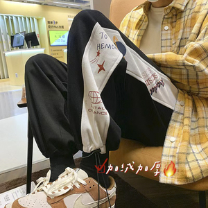 现货转化高卫裤！男女中性宽松印花休闲运动裤！NB668加绒图片