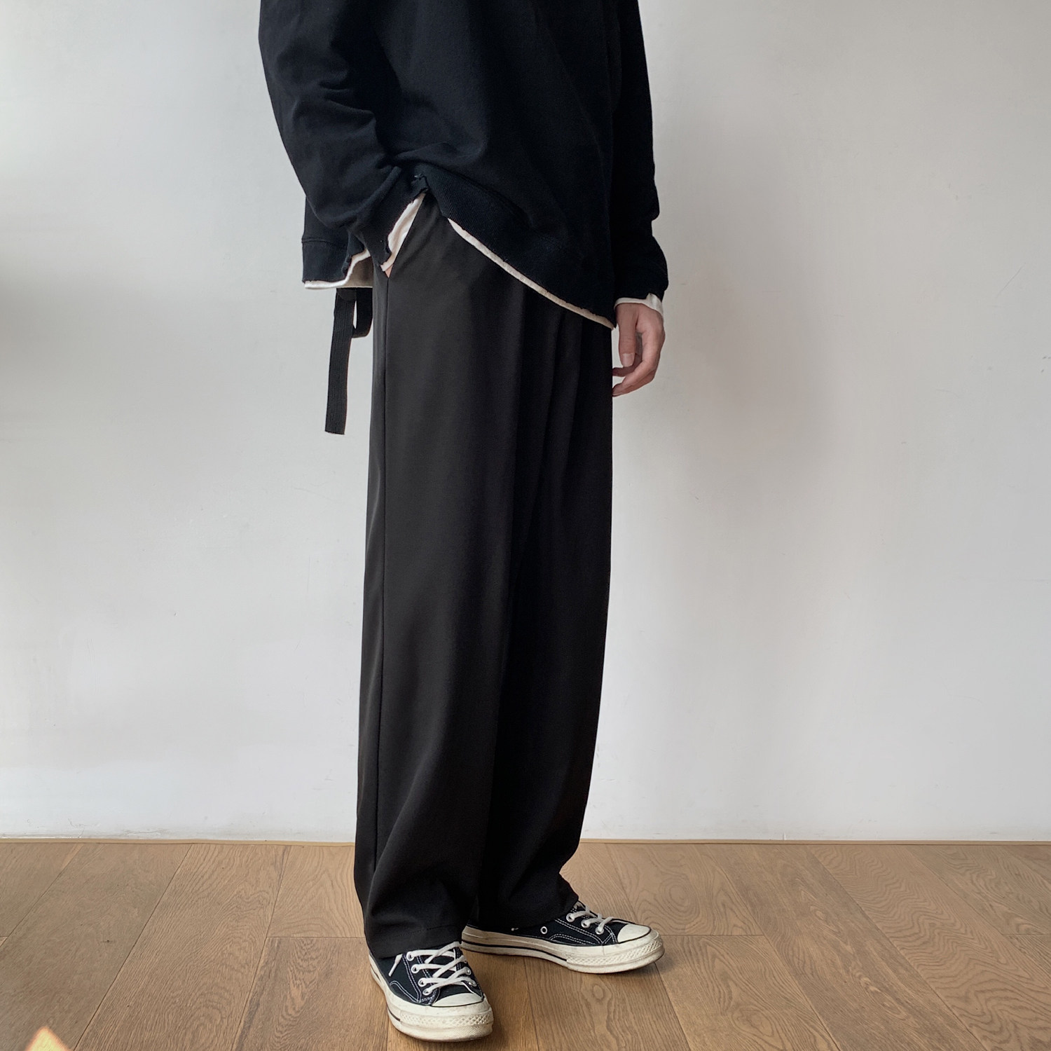 数据好！坠感西裤男cec宽松老爹裤休闲裤男友风ins超火NB02P58,男装休闲裤,电商C303