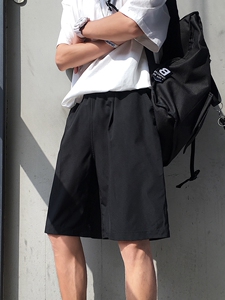 主推2021夏薄纯色宽松短裤中裤男女五分裤BM411P30（控价48）图片