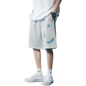 现货转化高！夏季印花短裤男女中性五分裤宽松运动裤NB567P35图片
