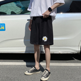 转化率高2021夏雏菊印花运动短裤男女中性五分裤NB119P35（控48），男装休闲裤，电商C303