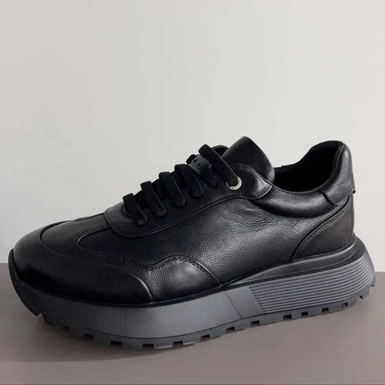 欧洲站增高厚底老爹鞋2025秋冬新款百搭潮流真皮时尚运动休闲男鞋