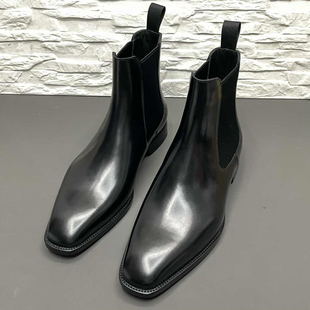马丁靴秋冬款 切尔西皮靴亮面牛皮男鞋 男靴子 意大利男士 墙裂推荐