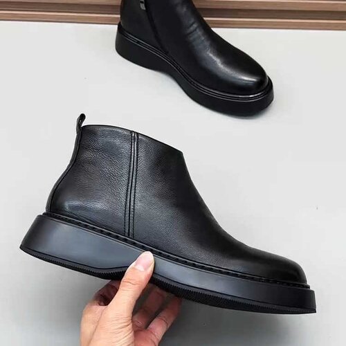 真皮牛皮加绒保暖休闲百搭马丁靴