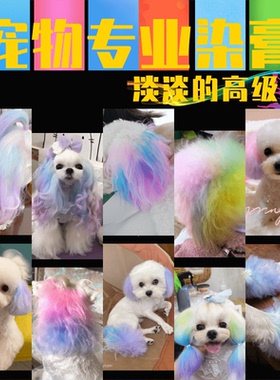 狗狗染发剂发宠物专用白色比熊泰迪动物猫咪染色剂染毛膏博美用品