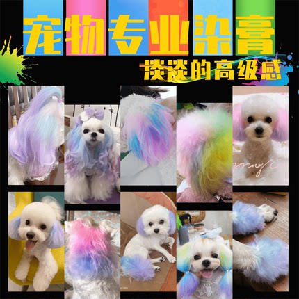 狗狗染发剂发宠物专用白色比熊泰迪动物猫咪染色剂染毛膏博美用品