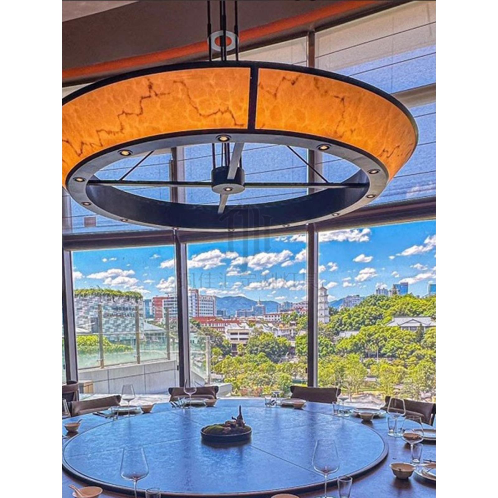 工厂直销设计师高端定制轻奢云石吊灯酒店会所别墅大堂客厅餐厅装