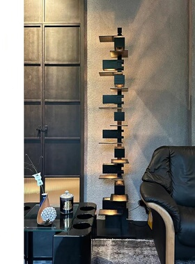 工厂taliesin法式流水别墅落地灯台灯设计师客厅木雕侘寂风复古装