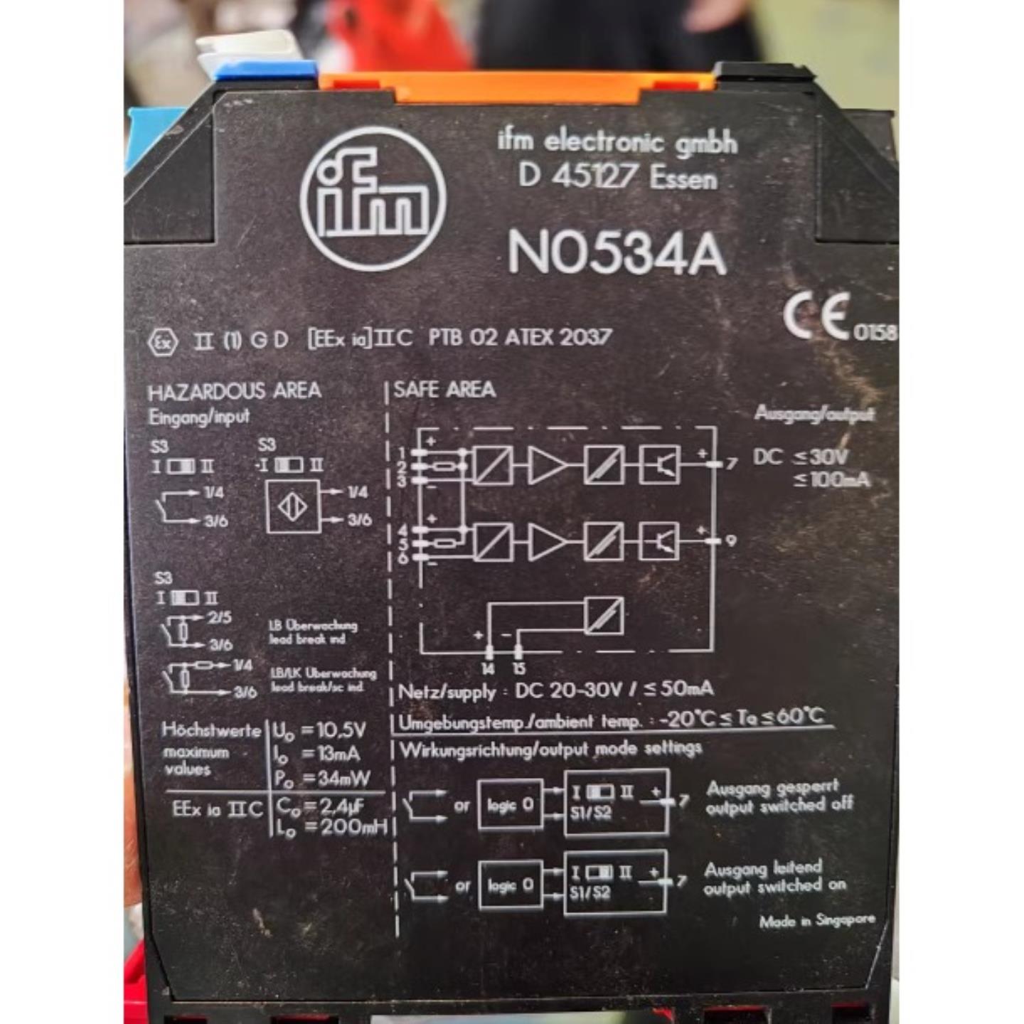 IFM易福门NO534A安全继电器现货询价