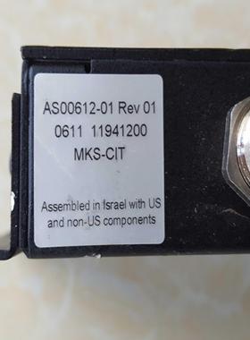 MKS真空计控制器  AS06612-01 Rev O10611  11941200  Mks询价