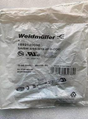 正品 进口魏德米勒接头 SAISM-48S-M12-4PD-COD 订货 189212询价