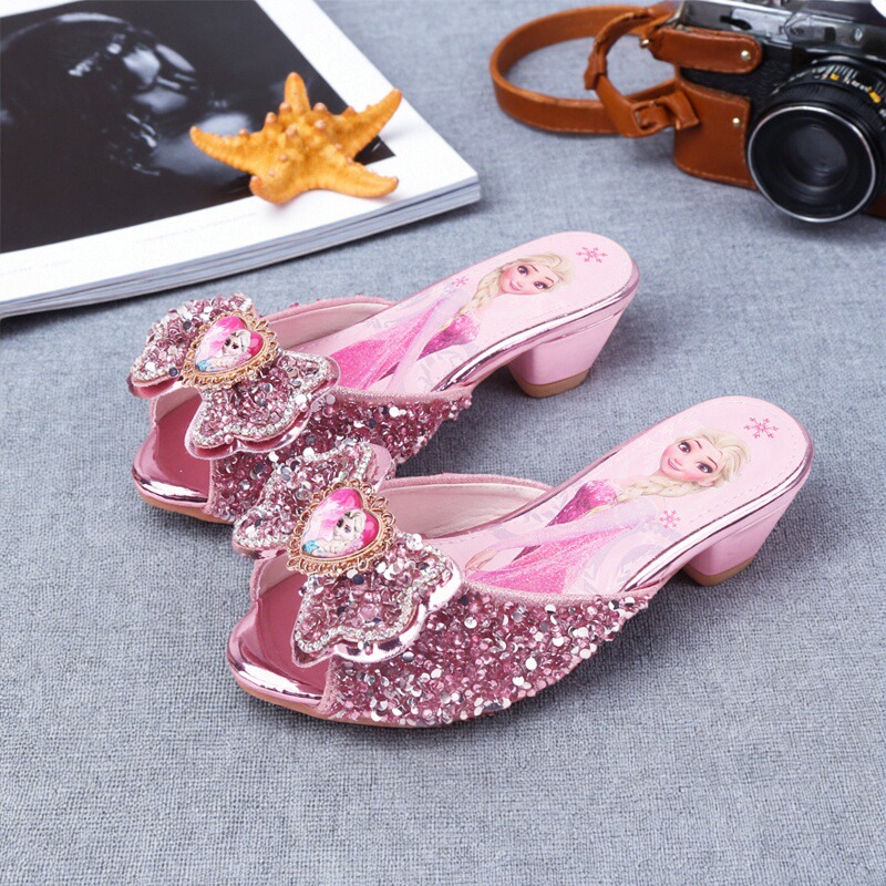 女童拖鞋夏季外穿儿童高跟公主鞋