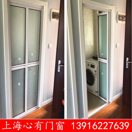 上海定做折叠门 卫生间推拉门 厨房玻璃移门 室内平开门吊轨移门