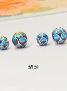 7mm铜镀金烧蓝J18手链